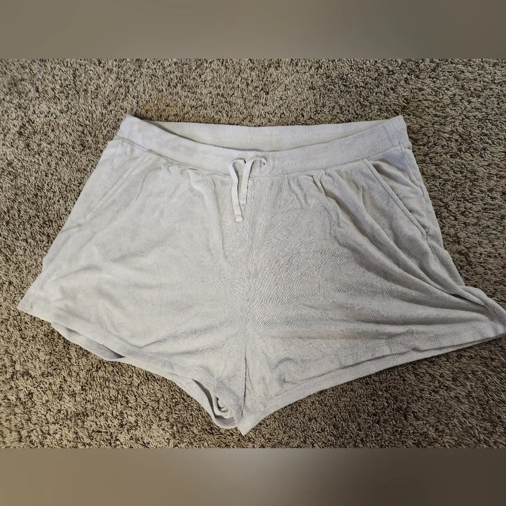 Cream Terry Cloth Shorts - Picture 1 of 2